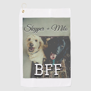 Serviette De Golf Animaux de compagnie amis besties ajouter nom anim