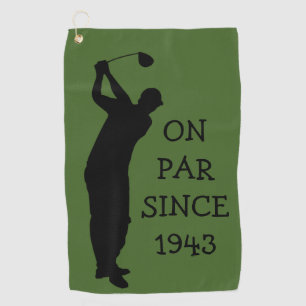 Serviette De Golf Anniversaire Golfer Funny 80e heureux Papa Par Hum