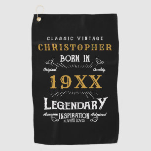 Serviette De Golf Anniversaire personnalisé Ajouter un nom Père lége