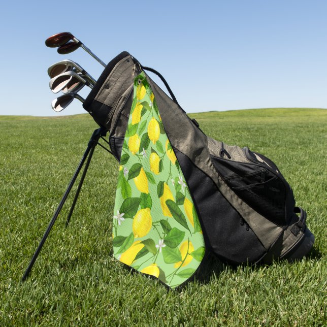 Serviette De Golf Aquarelle Citron 3 (Vert)