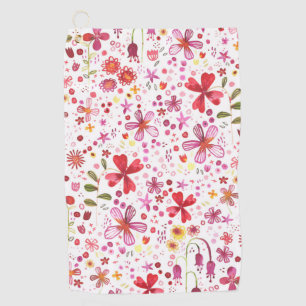 Serviette De Golf Aquarelle florale moderne