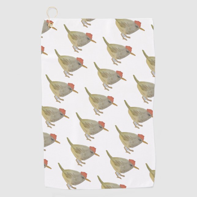 Serviette De Golf Aquarelle Songbird Mountain Tailorbird (Devant)