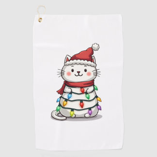 Serviette De Golf Arbre de Noël Chat Noël (2)