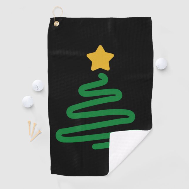 Serviette De Golf Arbre de Noël drôle (En situation)
