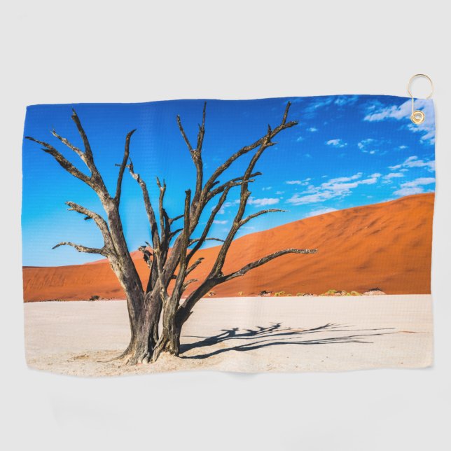 Serviette De Golf Arbre mort à Deadvlei, Namibie (Horizontal)