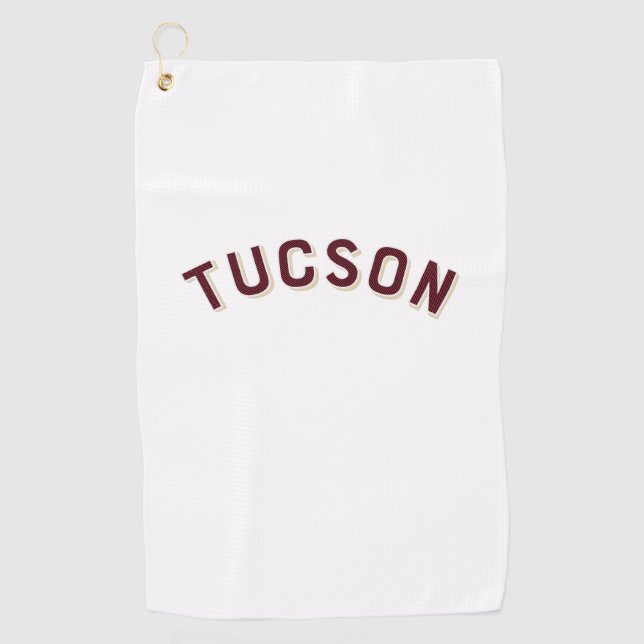 Serviette De Golf Arc Vintage de Tucson, Arizona (Devant)