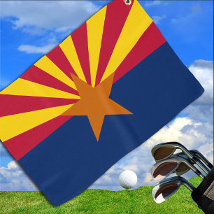 Serviette De Golf Arizona Flag & Arizona State États-Unis Golf/fans