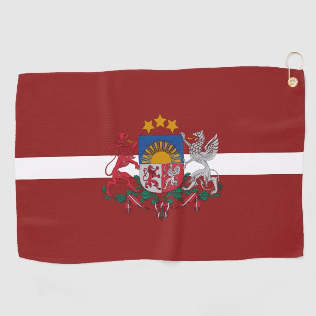 Serviette De Golf Armoiries de Lettonie  (Horizontal)