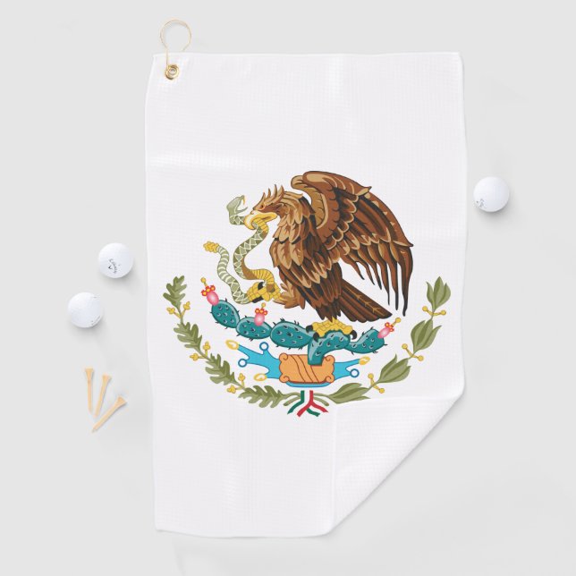 Serviette De Golf Armoiries du Mexique - Drapeau du Mexique (En situation)
