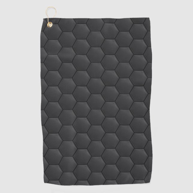 Serviette De Golf armure noire (Devant)