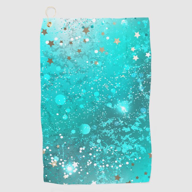 Serviette De Golf Arrière - plan à huile Turquoise de la menthe (Devant)