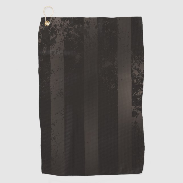 Serviette De Golf Arrière - plan brun rayé Steampunk (Devant)