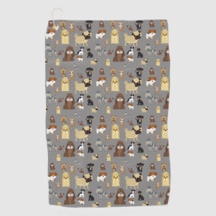 Serviette De Golf arrière - plan gris motif