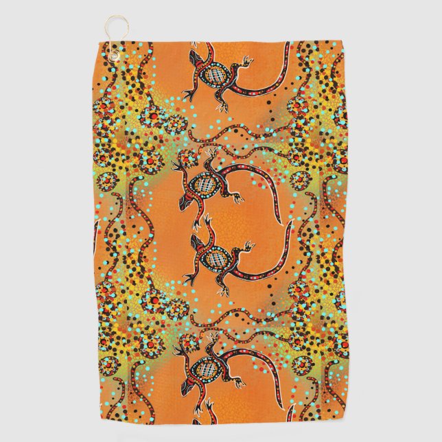 SERVIETTE DE GOLF ART AUSTRALIE                   (Devant)