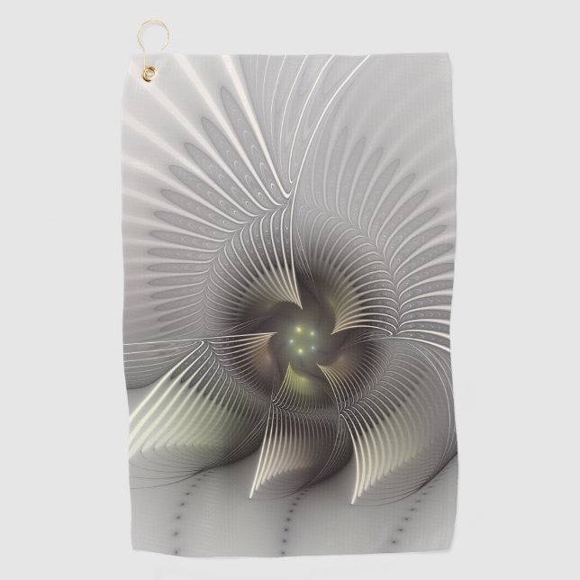 Serviette De Golf Art fractal Abstrait moderne en 3D (Devant)