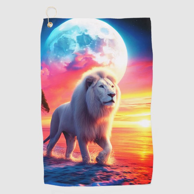 Serviette De Golf Art Lion (Devant)