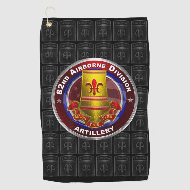 Serviette De Golf Artillerie de la 82e division aéroportée  (Devant)
