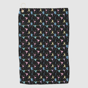 Serviette De Golf Arts martiaux Karate Étoiles Abstraites Étincelles