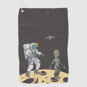 Serviette De Golf Astronaute et alien
