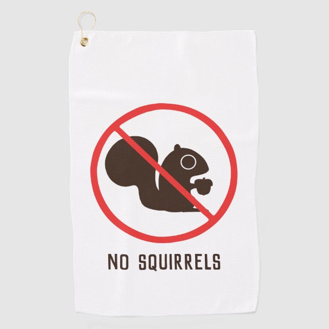 Serviette De Golf Aucun écureuil (Devant)