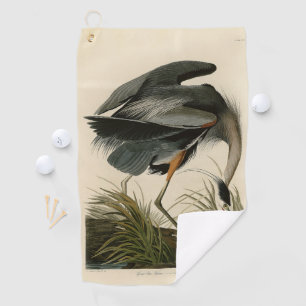 Serviette De Golf Audubon Great Blue Heron Marsh Bird