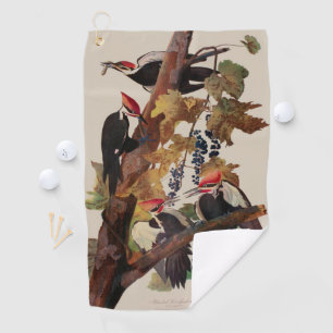 Serviette De Golf Audubon Peinture d'Oiseaux Pic Pilé