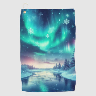 Serviette De Golf aurora borealis/Noël/hiver