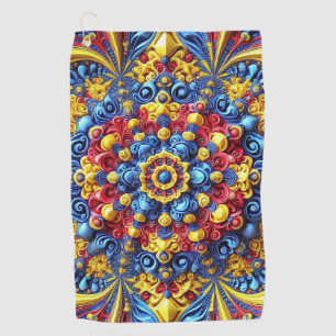Serviette de golf aux couleurs roumaines
