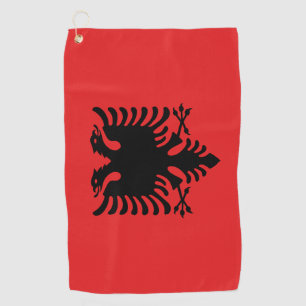 Serviette de golf avec drapeau d'Albanie
