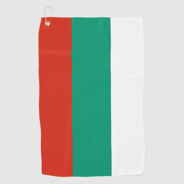 Serviette de golf avec drapeau de Bulgarie (Devant)