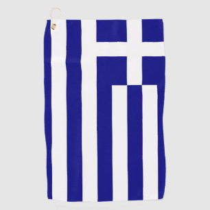 Serviette de golf avec drapeau de la Grèce