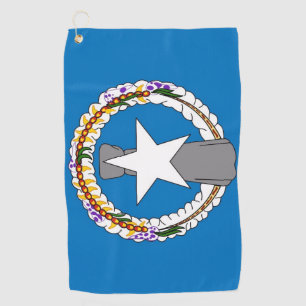 Serviette de golf avec drapeau de Mariana Nord