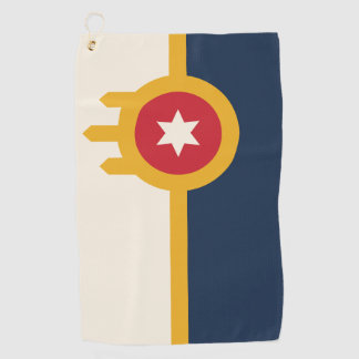 Serviette de golf avec drapeau de Tulsa, Oklahoma