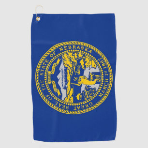 Serviette de golf avec drapeau du Nebraska