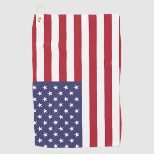 Serviette de golf avec le drapeau des Etats-Unis