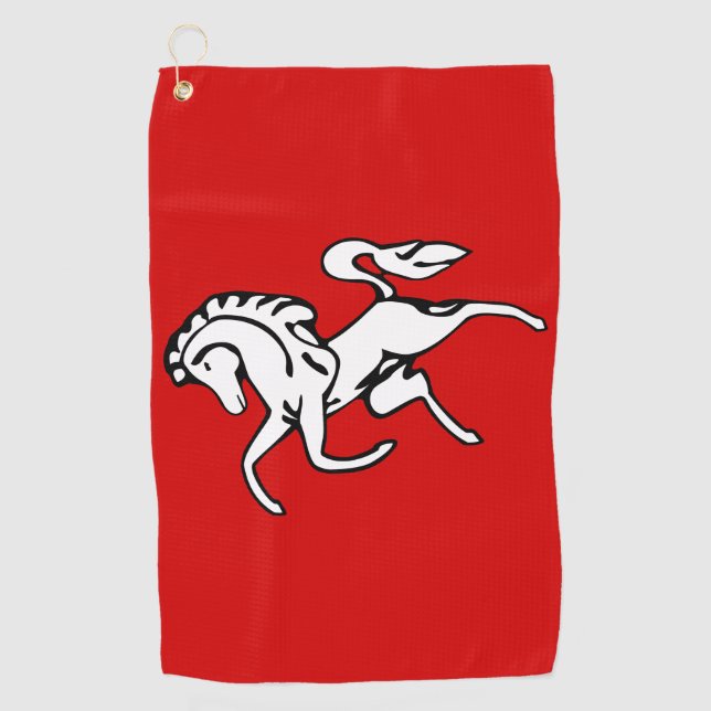 Serviette de golf avec le drapeau du comté de Kent (Devant)