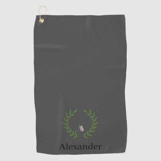 Serviette de golf avec Serre et Sac de golf (Devant)