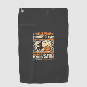 Serviette De Golf Avertissement de chien de Dachshund d'Halloween ef