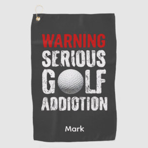 Serviette De Golf Avertissement Golf Sérieuse Addiction Drôle Golfeu