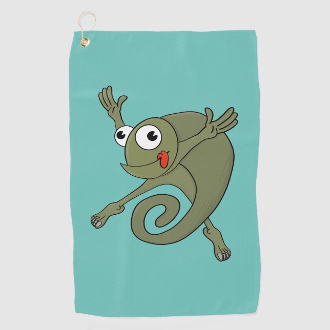 Serviette De Golf Awesome Chameleon (Devant)