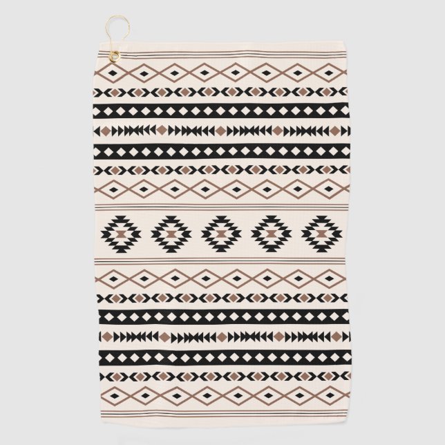 Serviette De Golf Aztec Brown Crème Noire Mixte Motifs Motif (Devant)