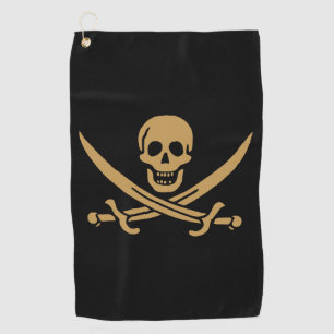 Serviette De Golf Aztec Gold Crâne et cutlass Pirate Calico Jack