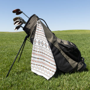 Serviette De Golf Aztec Gris Blanc Mixte Motifs Motif