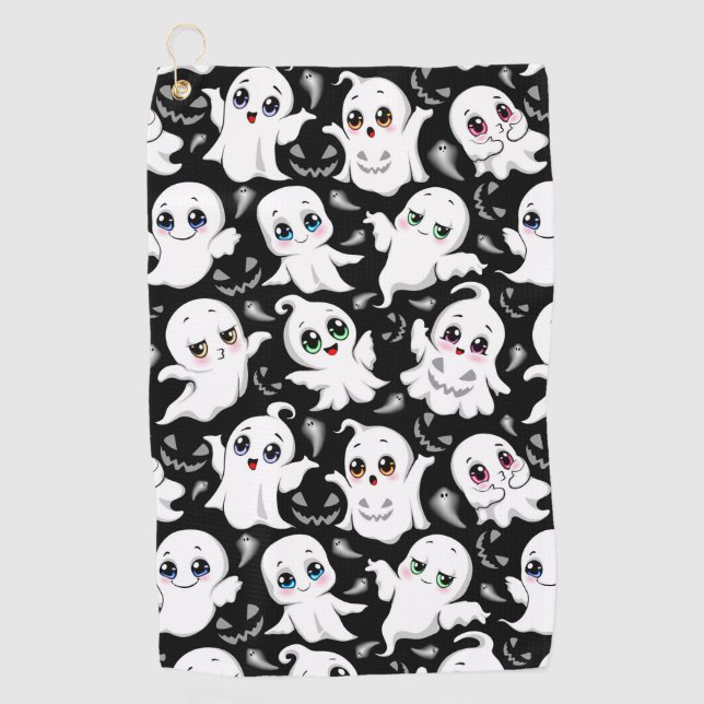 Serviette De Golf Baby Ghosts Éffrayant mignon Halloween humeur (Devant)