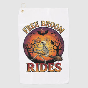 Serviette De Golf Balais Gratuits Promenades Halloween Squelette Cit