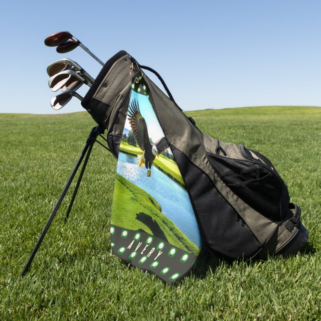 Serviette De Golf Bald Eagle - Big Bird   Golf Towel (Vert)