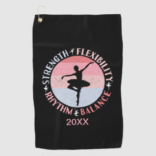 Serviette De Golf Ballerina Ballet Dancer - Valeurs Mindset