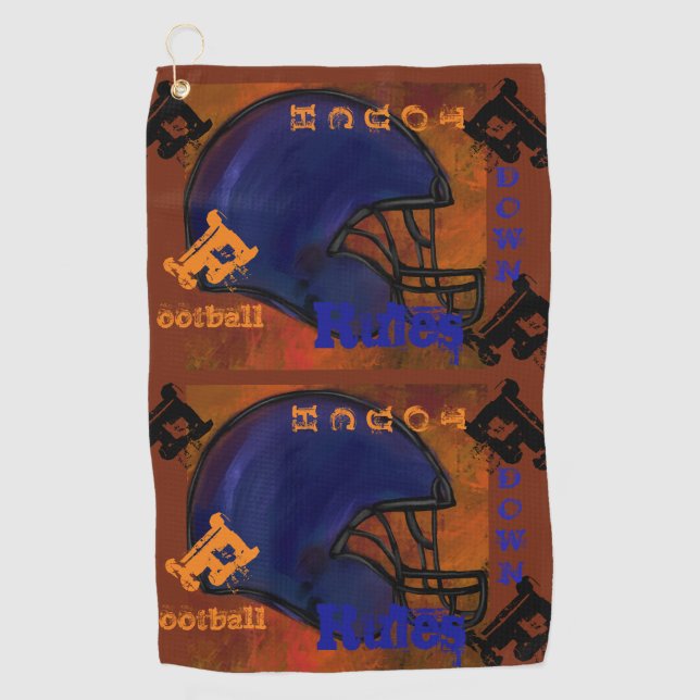 SERVIETTE DE GOLF BALLON DE FOOT AMÉRICAIN (Devant)