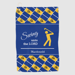 Serviette De Golf BARBADOS Personnalisé Chrétien Swing Au Seigneur