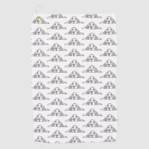 Serviette De Golf basset blanc